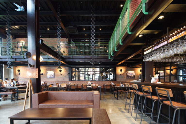 BELGO interior exposed brick industrial restaurant ARCCAN fast-track permit design