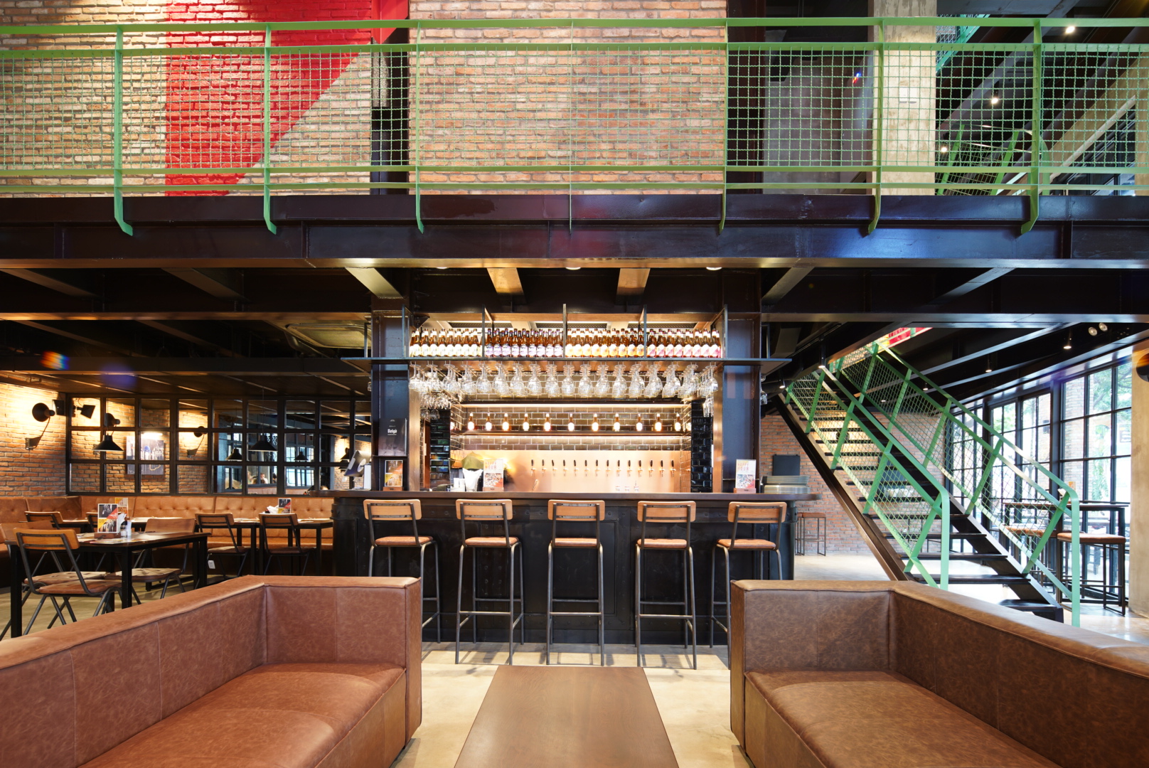 BELGO interior exposed brick industrial restaurant ARCCAN fast-track permit design