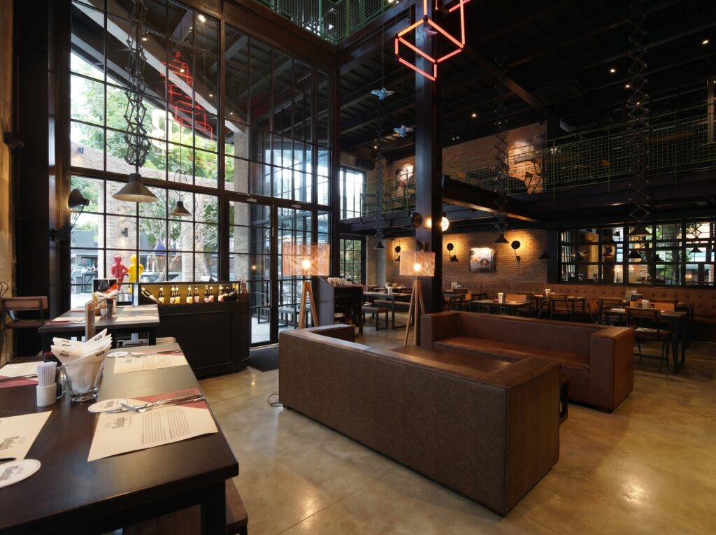 BELGO interior exposed brick industrial restaurant ARCCAN fast-track permit design